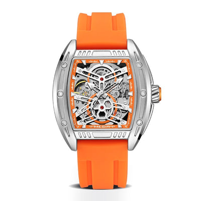 Reloj Mecánico Estilo Barril de Vino con Correa de Silicona - Image 10