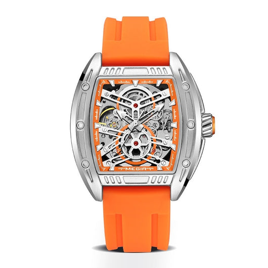 Reloj Mecánico Estilo Barril de Vino con Correa de Silicona - Image 10