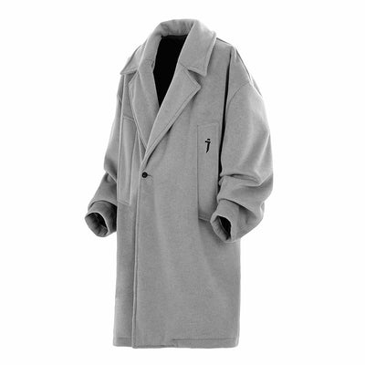 Abrigo Tipo Trench Largo para Hombre - Diseño Holgado y Casual - Image 15