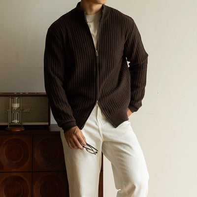 Cardigan con Cierre Casual para Hombre - Suéter Abrigo Versátil