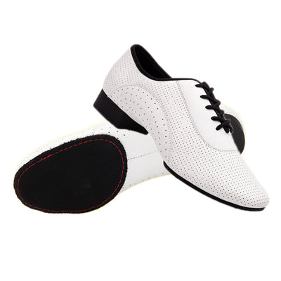 Zapatos de Danza Latina Modernos para Hombre - Suela de Goma Blanca Exterior - Image 11