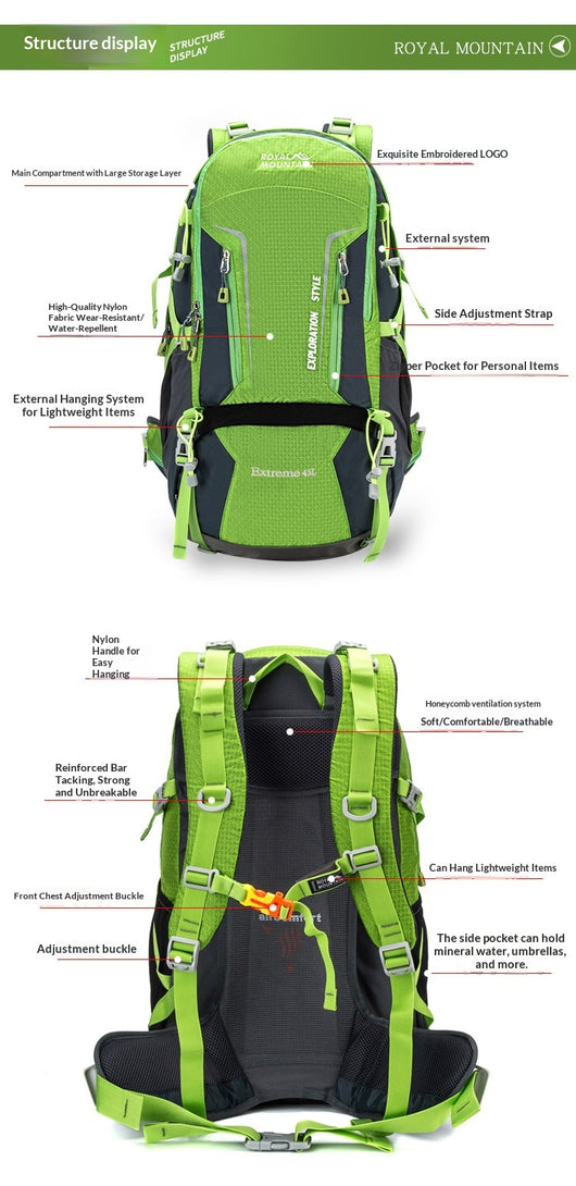 Mochila de Campamento Impermeable de Gran Capacidad - Image 21