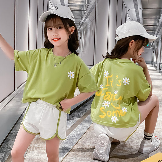 Conjunto Deportivo Niña Crisantemo Espalda - Estilo Coreano Moderno - Image 2