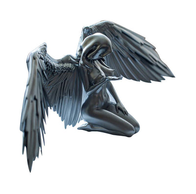 Figura Decorativa Ángel Arrodillado con Alas y Capa - Ornamento de Arte Celestial - Image 9