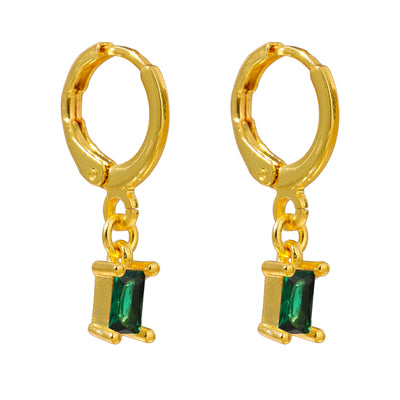 Aretes Rectangulares Minimalistas Chapados en Oro - Estilo Fashion Blogger - Image 11