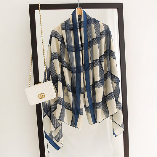 Pañoleta Grande Estilo Coreano Mujer - Foulard Algodón Lino Primavera Otoño - Image 8