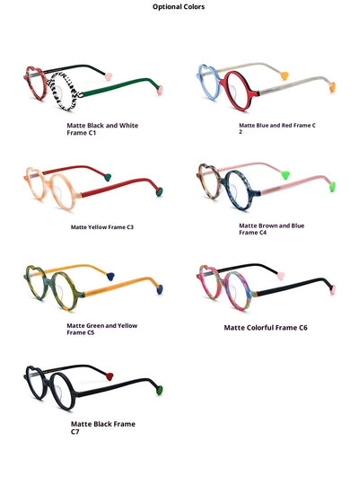 Gafas de Corazón Multicolor con Lentes Esmeriladas para Mujer - Image 13