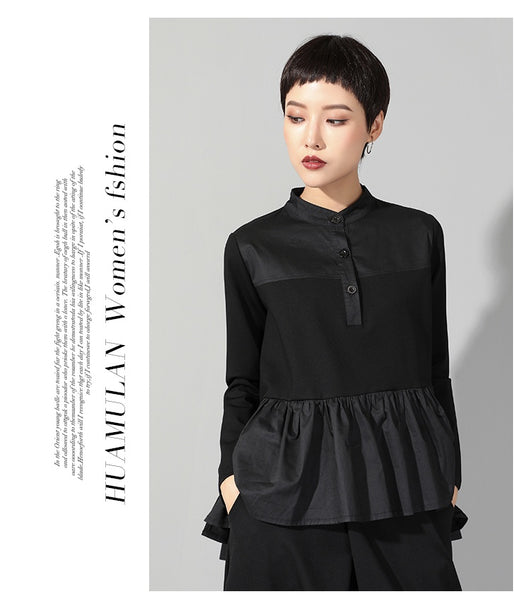 Blusa Entallada de Manga Larga con Patchwork para Bebé - Image 11