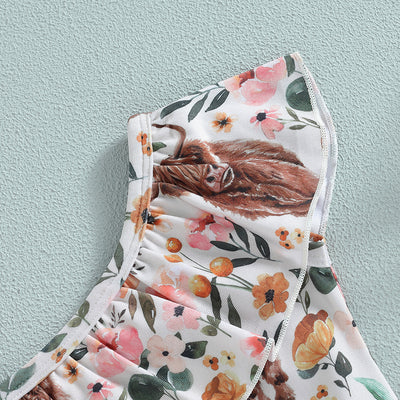 Traje de Baño Niña con Estampa Cabeza de Toro y Tirante Único - Image 6