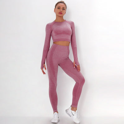 Conjunto Deportivo Ajustado con Estampado Jacquard de Puntos - Image 22