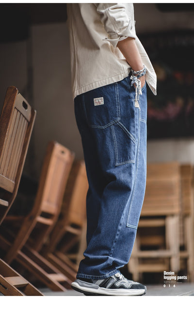 Jeans Rectos Sueltos Estilo Retro Americano con Cintura Ajustada - Image 12