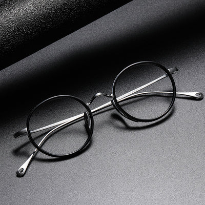 Lentes Retro de Titanio Puro - Marco Redondo Vintage