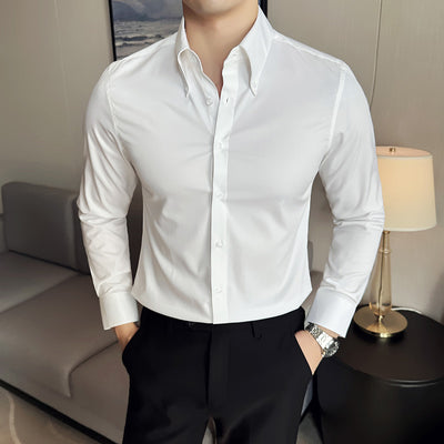 Camisa Manga Larga Talla Grande sin Planchado - Comodidad Profesional - Image 4