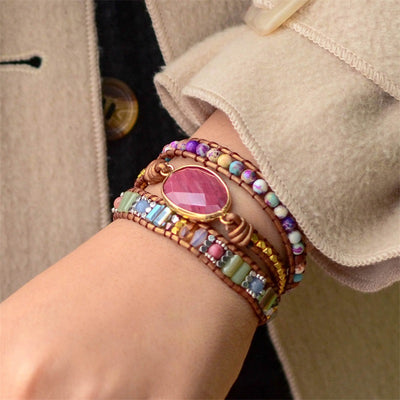 Pulsera Tejida a Mano con Cristales para Yoga y Meditación - Image 5