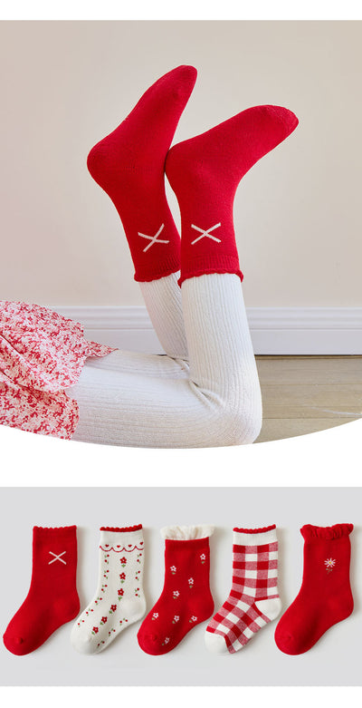 Calcetines Térmicos Infantiles Estampados - Tubo Grueso para Invierno - Image 16