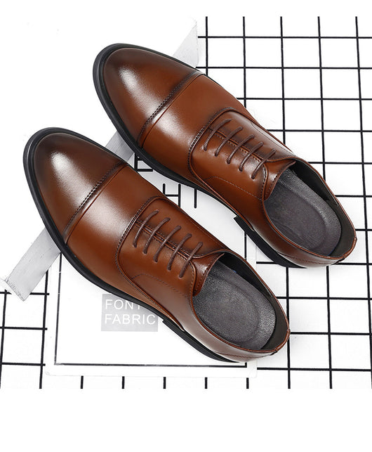 Zapatos de Cuero para Hombre con Alzada Interna y Punta Afilada - Calzado de Boda - Image 11
