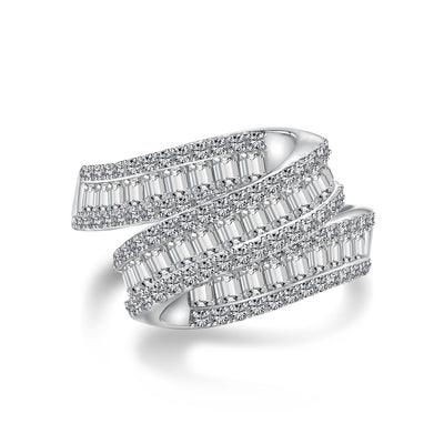 Anillo de Plata Esterlina S925 con Circonitas Incrustadas de Lujo - Image 5
