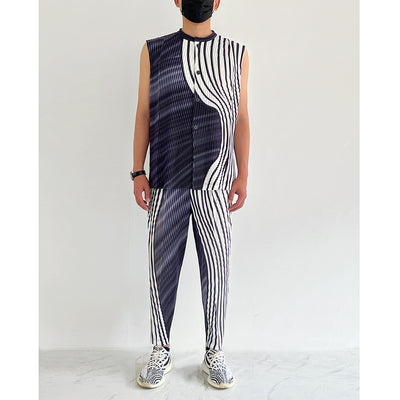 Chaleco Casual de Cuello Alzado con Estampado para Hombre - Perfecto para Verano - Image 2