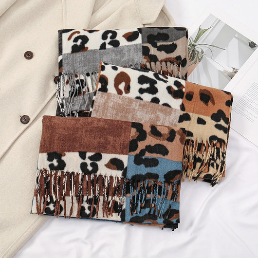 Bufanda Duplex de Cachemira Suave con Estampado Reversible - Image 9