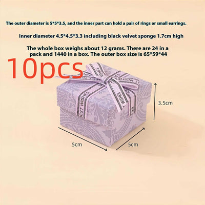 Caja de Almacenamiento para Joyas con Anillo Púrpura Lavanda - Image 15