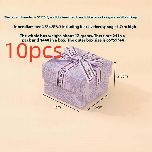 Caja de Almacenamiento para Joyas con Anillo Púrpura Lavanda - Image 15