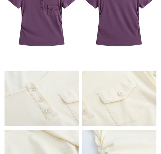 Blusa Corta Ajustada y Cómoda de Manga Corta - Image 11