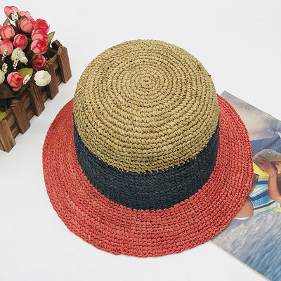 Sombrero de Rafia Tejido a Mano Plegable para Mujer - Image 16