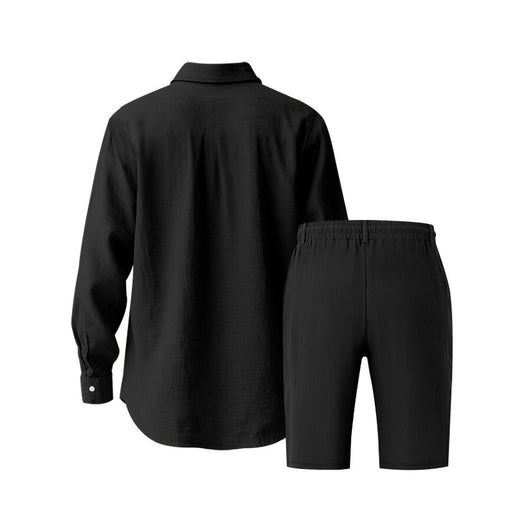 Conjunto de Playa: Camisa Manga Larga y Shorts Casuales - Image 43