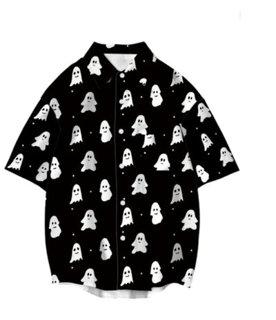 Playera Estampada 3D Ghost Street Manga Corta para Hombre - Image 2