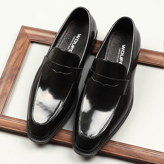 Zapatos Formales de Cuero Charolado con Punta Cuadrada para Hombre - Image 4