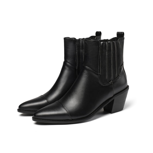 Botas Martin de Tacón Medio para Mujer - Diseño Clásico Minimalista - Image 13