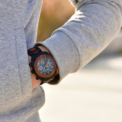 Reloj de Madera Multifunción con Tres Esferas de Cuarzo - Image 13