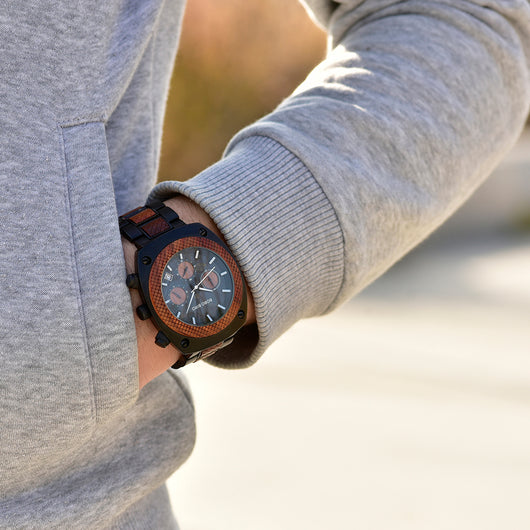 Reloj de Madera Multifunción con Tres Esferas de Cuarzo - Image 13
