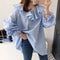 Blusa Suelta con Cuello V y Volantes