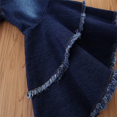 Pantalones Acampanados para Niñas - Jeans de Pierna Ancha Moderno - Image 5