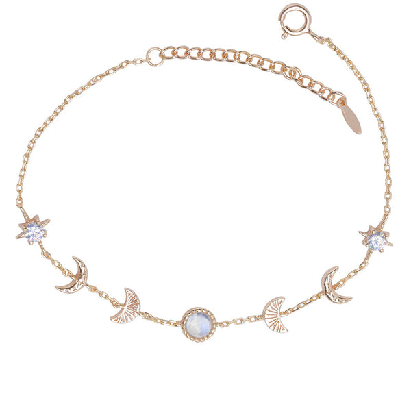 Pulsera de Plata 925 Piedra Luna - Diseño Xingyue Temperamental - Image 3