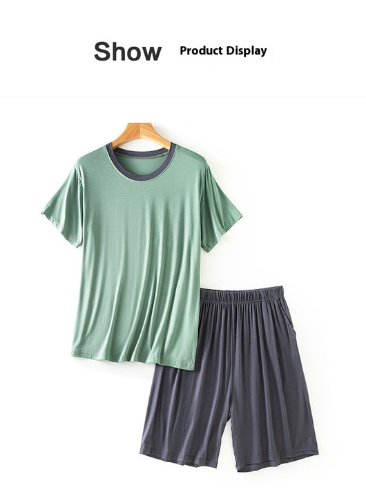 Traje Casual de Verano Modal para Hombre - Cuello Redondo Manga Corta - Image 17
