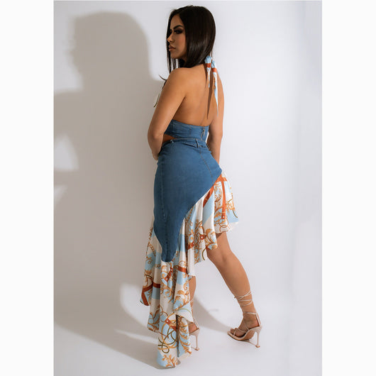 Traje Dos Piezas con Falda Plisada y Tela Elástica - Image 6