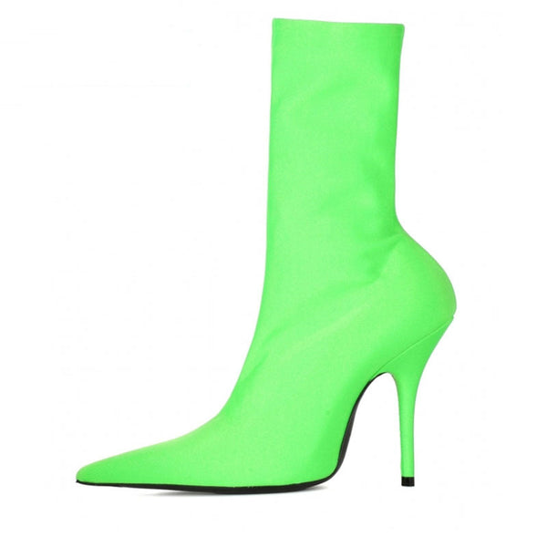 Botas Puntiagudas con Tacón Stiletto y Elástico Lateral para Mujer