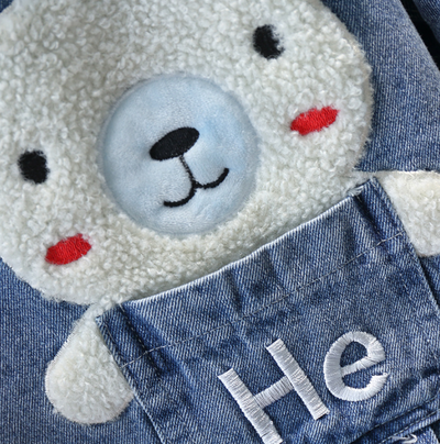Chaqueta Denim Acolchada para Niños - Diseño Grueso y Cálido - Image 11