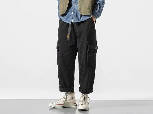 Pantalones Casuales Recortados de Pierna Recta para Hombre - Image 11