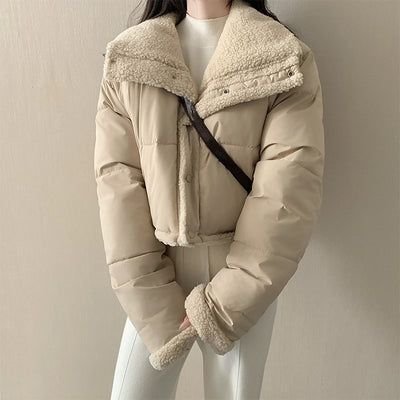 Abrigo Holgado de Lana de Cordero y Algodón para Mujer - Image 11