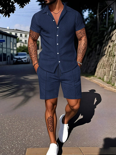Traje Casual Corto Digital Estilo Europeo y Americano para Hombre - Image 3
