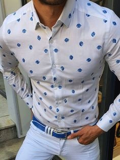 Camisa Suelta Casual para Hombre con Estampado 3D y Mangas Largas - Image 5
