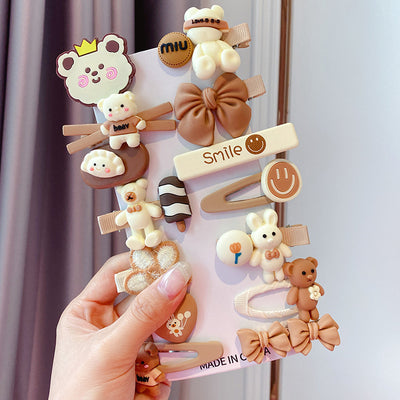 Set de 14 Accesorios para el Cabello Infantil - Horquillas Arcoíris, Mariposas y Frutas - Image 16