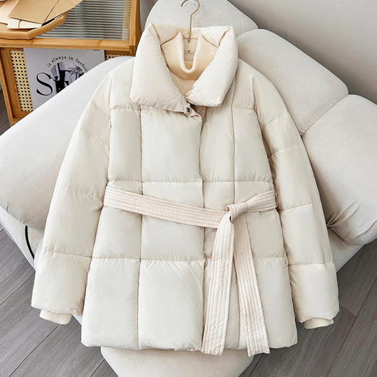 Abrigo a Cuadros con Cinturón - Chaqueta Gruesa Casual para Otoño e Invierno - Image 16