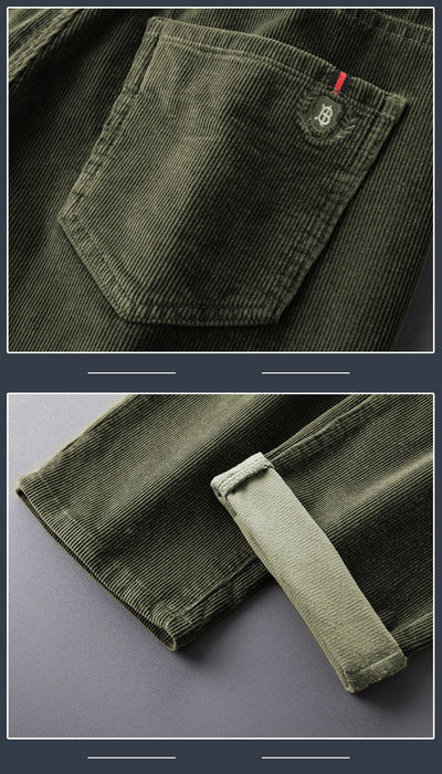 Pantalones Rectos de Felpa para Hombre - Abrigo Otoñal Plus - Image 18
