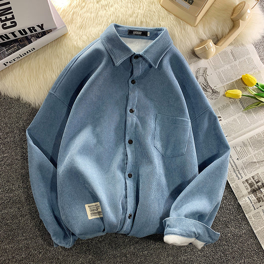 Chaqueta Camiseta de Pana Manga Larga para Hombre - Image 8