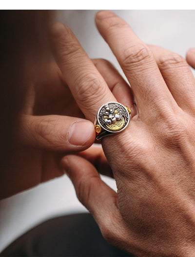 Anillo Pixiu de Plata Esterlina 3D para Hombre Estilo Retro - Image 13