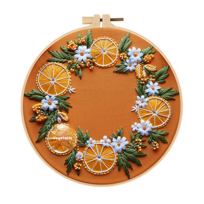 Kit de Bordado Europeo con Motivos de Frutas Tropicales - Image 19